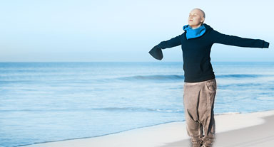 women with cancer on the beach